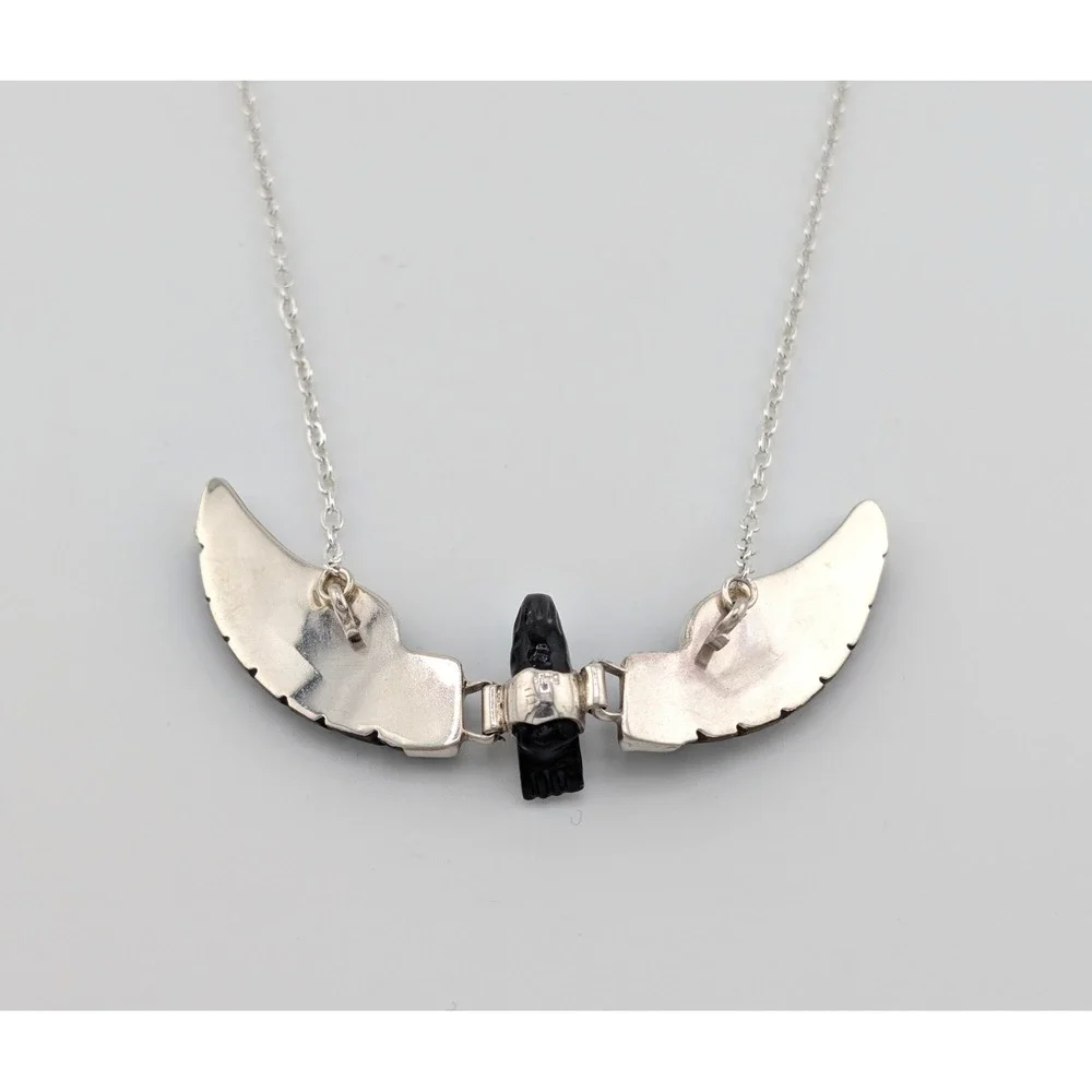Women's Hand Carved Eagle Necklace, Navajo Southwest Jewelry, Chain Necklace **